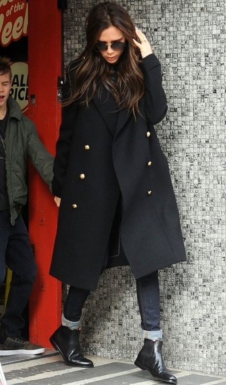 Какие водолазки носить с черными джинсами скинни