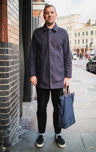 Какие дождевики носить с черными слипонами мужчине