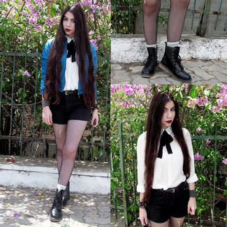 С чем носить черный кожаный браслет с шипами