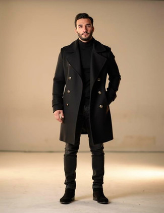 С чем носить черные замшевые ботинки мужчине