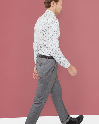 С чем носить черные замшевые повседневные ботинки мужчине