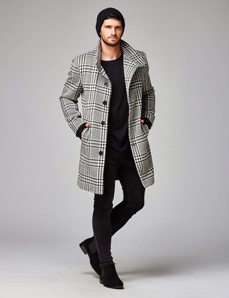 С чем носить черные замшевые ботинки челси мужчине