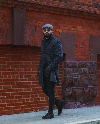 С чем носить черные замшевые ботинки челси мужчине