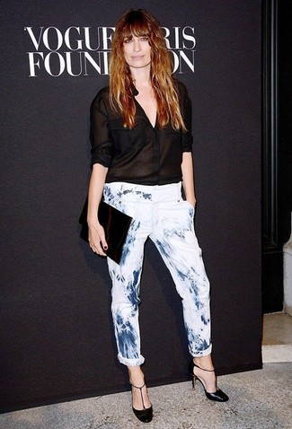 С чем носить черный замшевый клатч