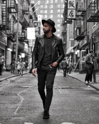 С чем носить черные замшевые монки с двумя ремешками