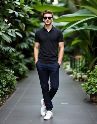 С чем носить черные солнцезащитные очки мужчине