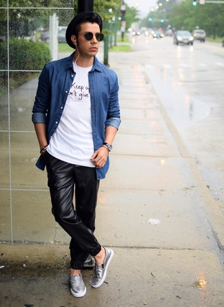 Какие слипоны носить с черными спортивными штанами мужчине