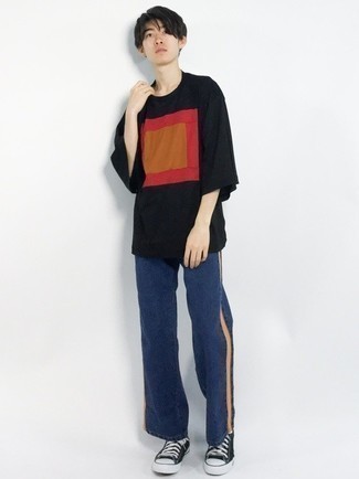 С чем носить черную футболку подросткам мужчине