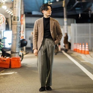 Какие водолазки носить с черными лоферами с кисточками