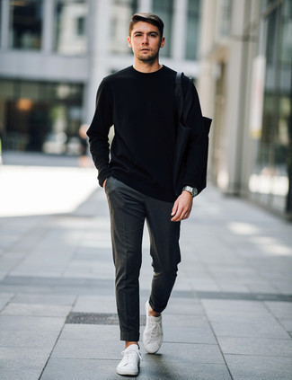 С чем носить черную большую сумку мужчине