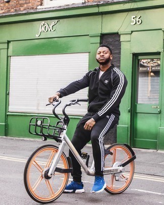 С чем носить черный спортивный костюм мужчине