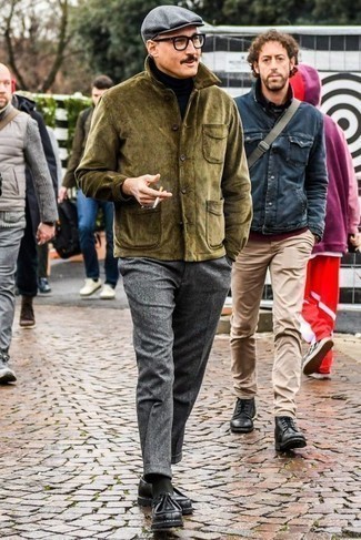 Какие туфли дерби носить с черной водолазкой