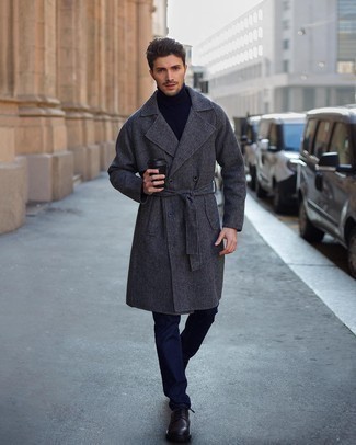 Какие туфли дерби носить с черной водолазкой