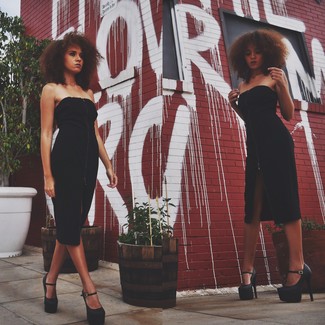 С чем носить черное бархатное платье