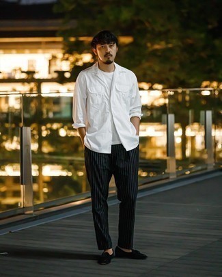 С чем носить черные бархатные лоферы мужчине