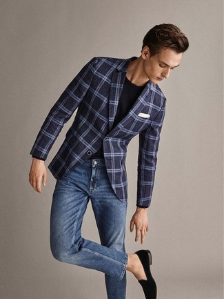 С чем носить черные бархатные лоферы мужчине