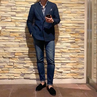 С чем носить черные бархатные лоферы мужчине