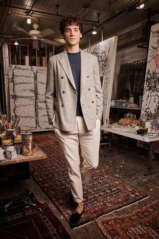 С чем носить черные бархатные лоферы мужчине