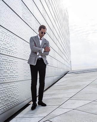 С чем носить черные бархатные лоферы мужчине