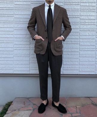 С чем носить черные бархатные лоферы мужчине