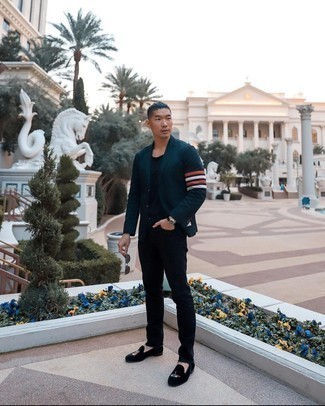 С чем носить черные бархатные лоферы мужчине