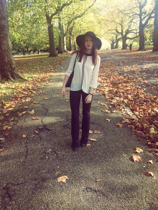 Какие туфли носить с черными широкими брюками