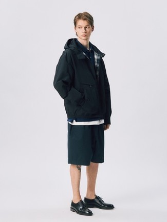 С чем носить черную ветровку мужчине