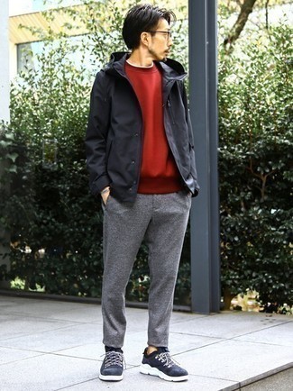 С чем носить черную ветровку мужчине