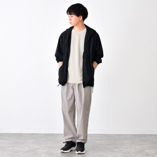 С чем носить черную ветровку мужчине