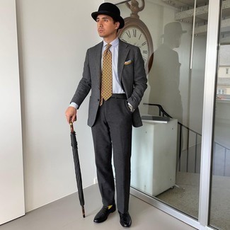 С чем носить черную шерстяную шляпу мужчине