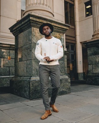 С чем носить черную шерстяную шляпу мужчине