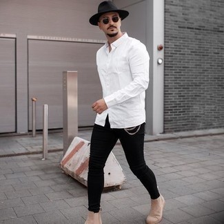 С чем носить черную шерстяную шляпу мужчине