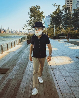 С чем носить черную шерстяную шляпу мужчине