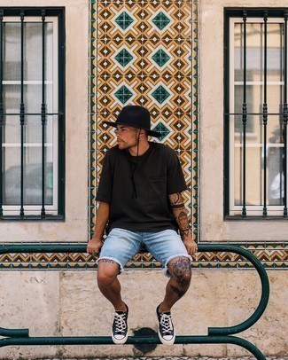 С чем носить черную шерстяную шляпу мужчине