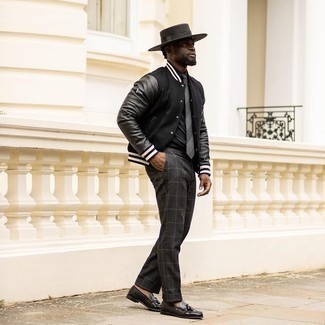 С чем носить черную шерстяную шляпу мужчине