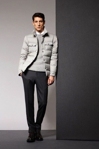 С чем носить черные шерстяные брюки мужчине