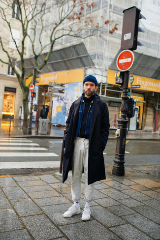 С чем носить черную шерстяную водолазку мужчине