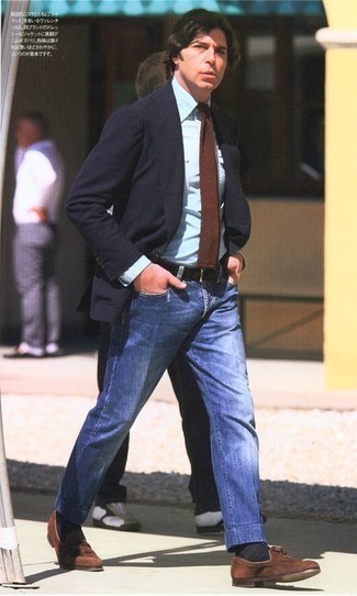 С чем носить черный кожаный плетеный ремень мужчине