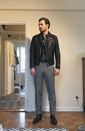 С чем носить черный кожаный плетеный ремень мужчине