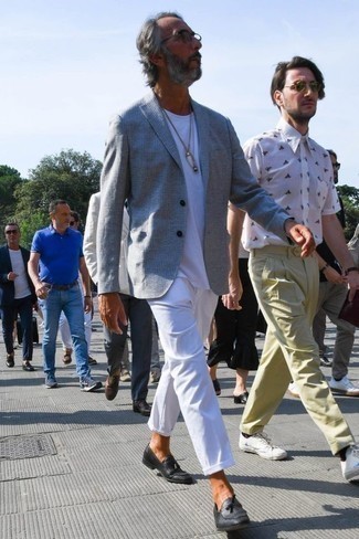 С чем носить черные плетеные лоферы мужчине