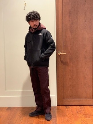 Какой худи носить с черным свитером на молнии мужчине