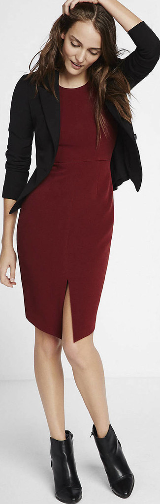 Как носить пиджак с ботильонами