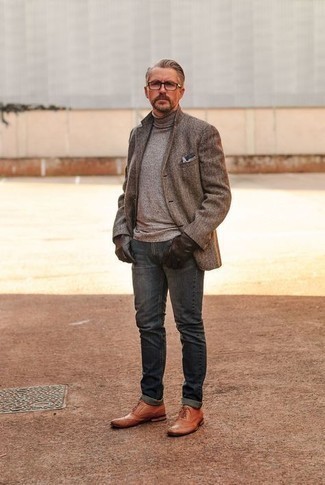 Как носить пиджак с ботинками броги