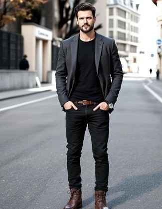 Как носить пиджак с повседневными ботинками мужчине