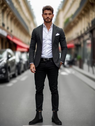 Как носить пиджак с ботинками челси мужчине