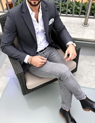 Как носить пиджак с ботинками челси мужчине