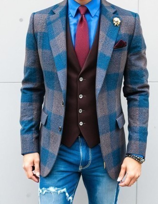 Как носить пиджак с джинсовой рубашкой мужчине