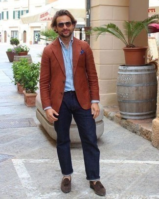 Как носить пиджак с джинсовой рубашкой мужчине