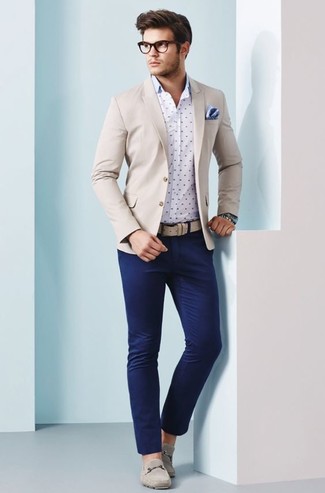 Как носить пиджак с мокасинами мужчине