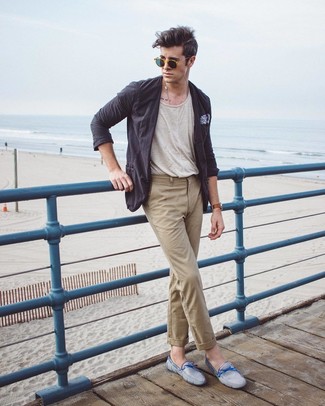 Как носить пиджак с мокасинами мужчине